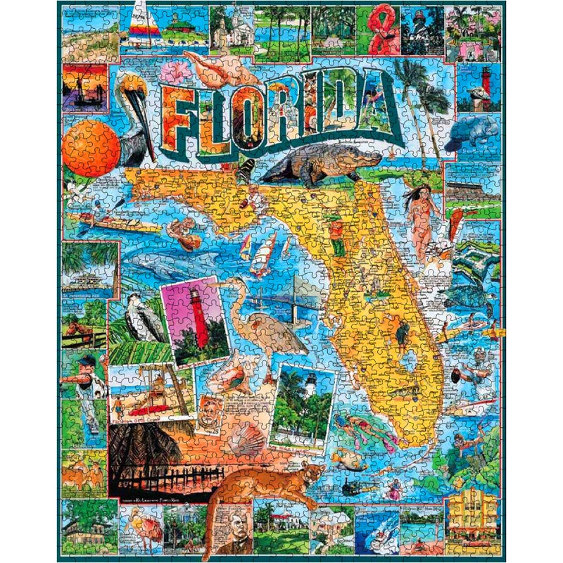 White Mountain Puzzles Florida - 1000 Piece Jigsaw Puzzle - Image 3